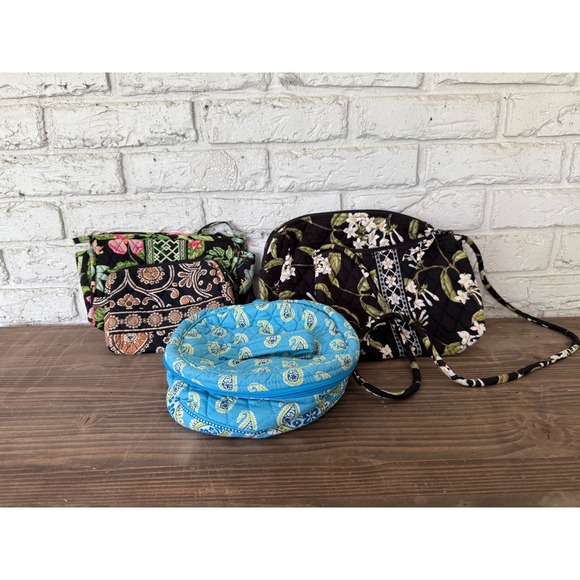 Vera Bradley Crossbody Bag Cosmetic Makeup Train Case Lot of 5 Quilted Floral - Picture 1 of 11